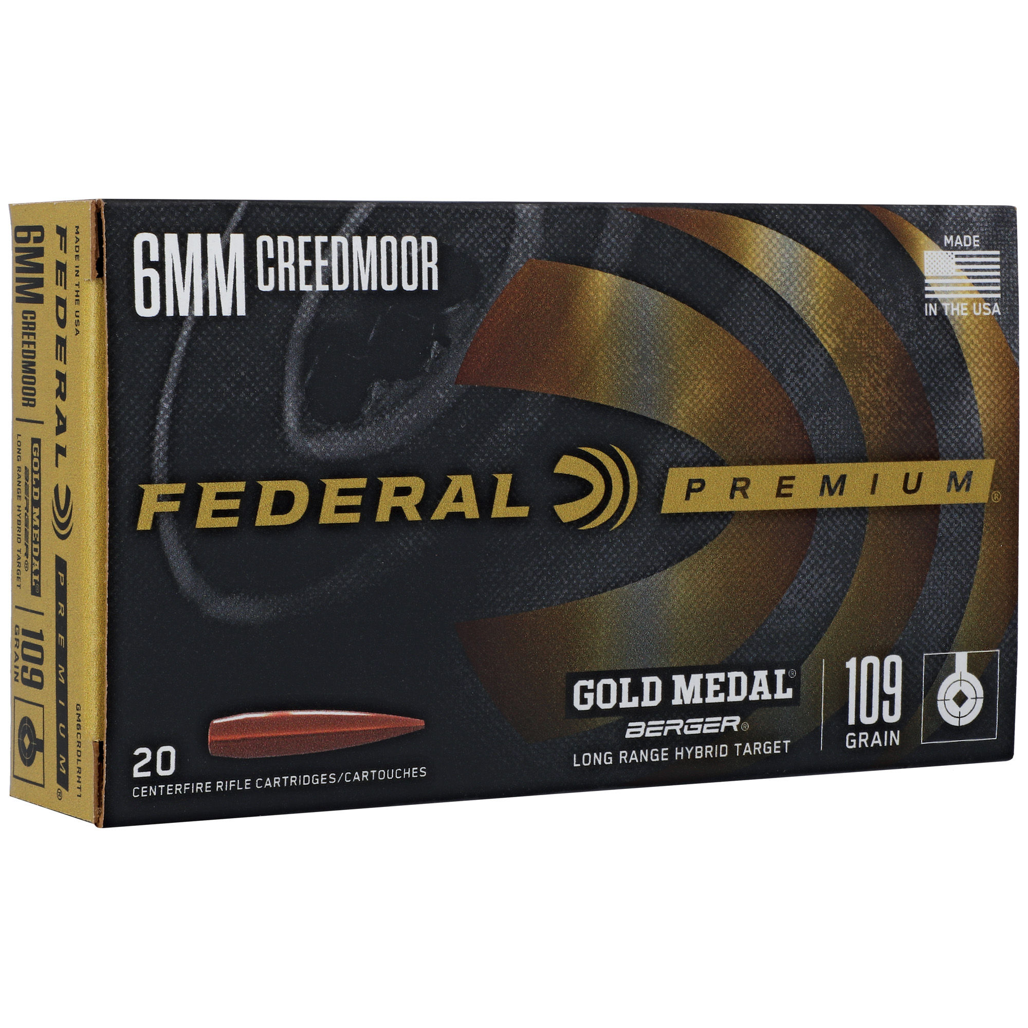 Federal | 200 rds.  | 6 CREEDMOOR 109 GR LONG RANGE TARGET  |  20RD