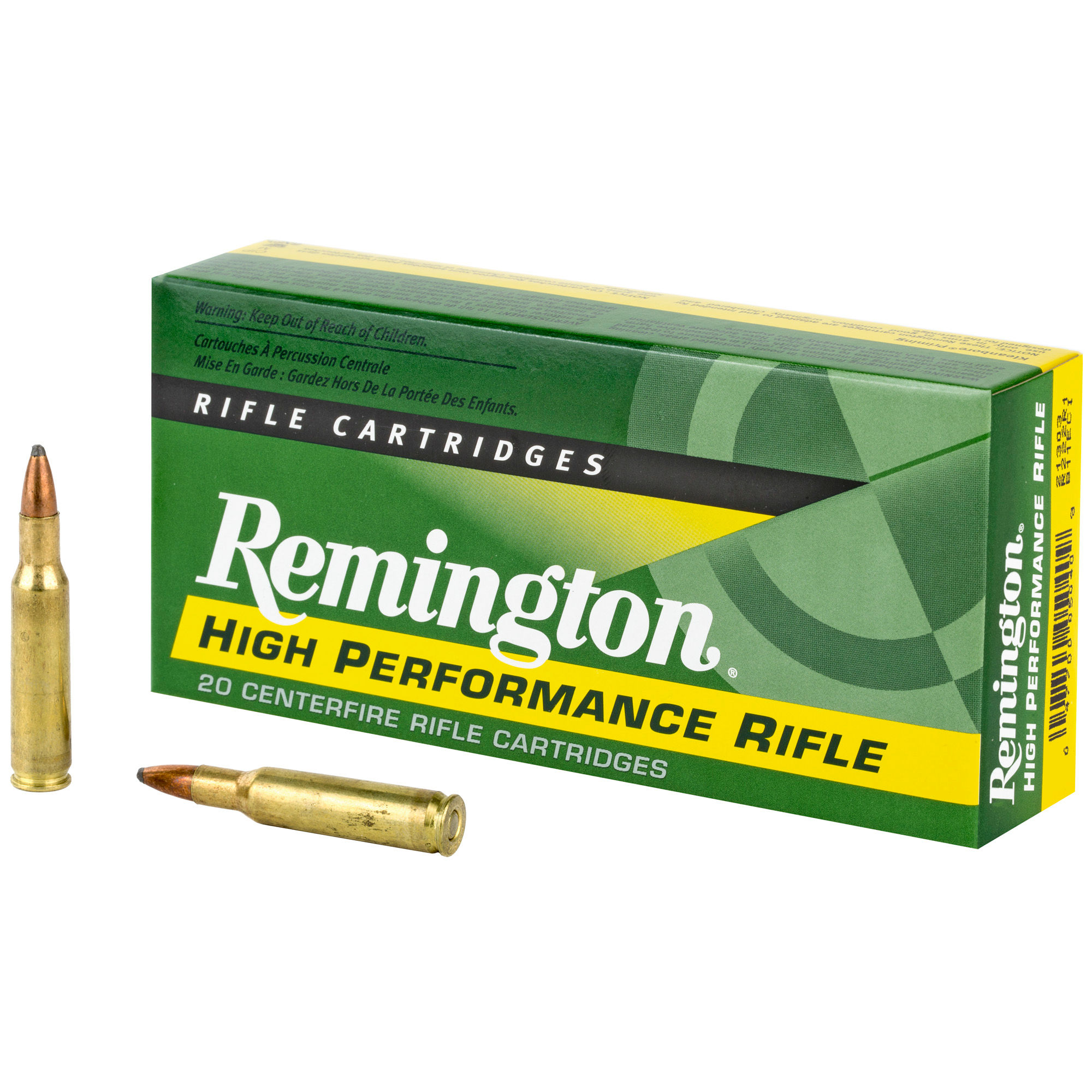 Remington | 200 rds.  | REMINGTON HIGH PREFORMANCE RIFLE AMO 222 REM 50GR PSP 20