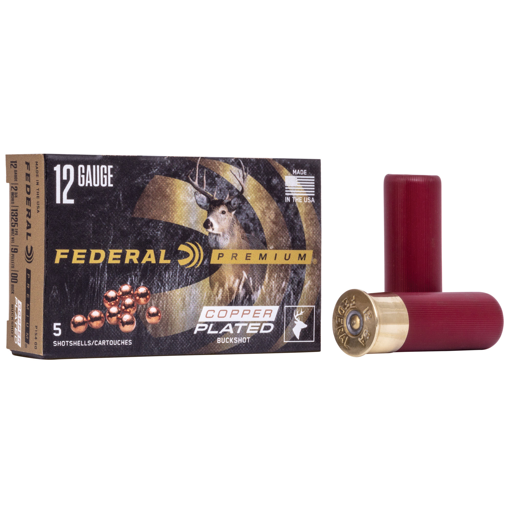 Federal | 50 rds.  | PREMIUM VITAL-SHOK OO BUCKSHOT 12 GA 2-3/4" MAX 9 PELLETS