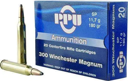 Thumbnail: PPU-PRVI Partizan | 200 rds.  | PPU STANDARD RIFLE AMO 300 WIN MAG 180GR SP 20RD