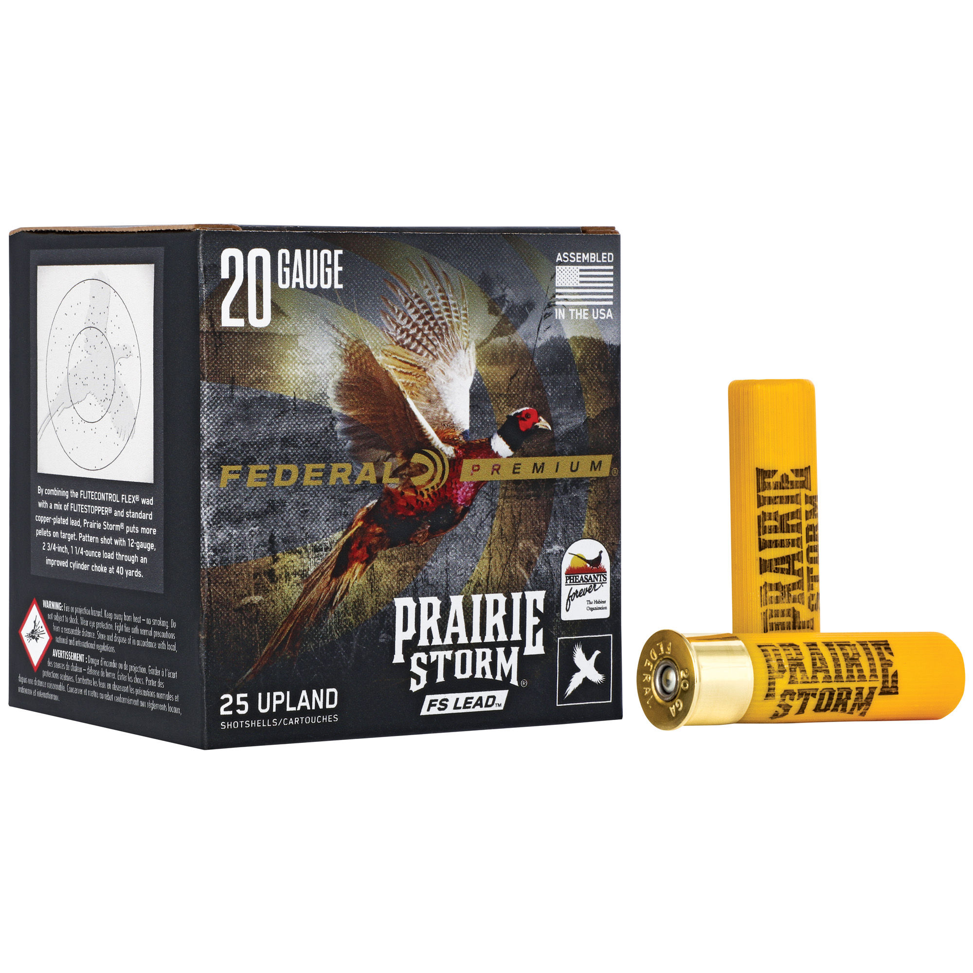Federal | 250 rds. | PREMIUM PRAIRIE STORM 20 GA 3" 3DE 1-1/4OZ 6 SHOT FS LEAD