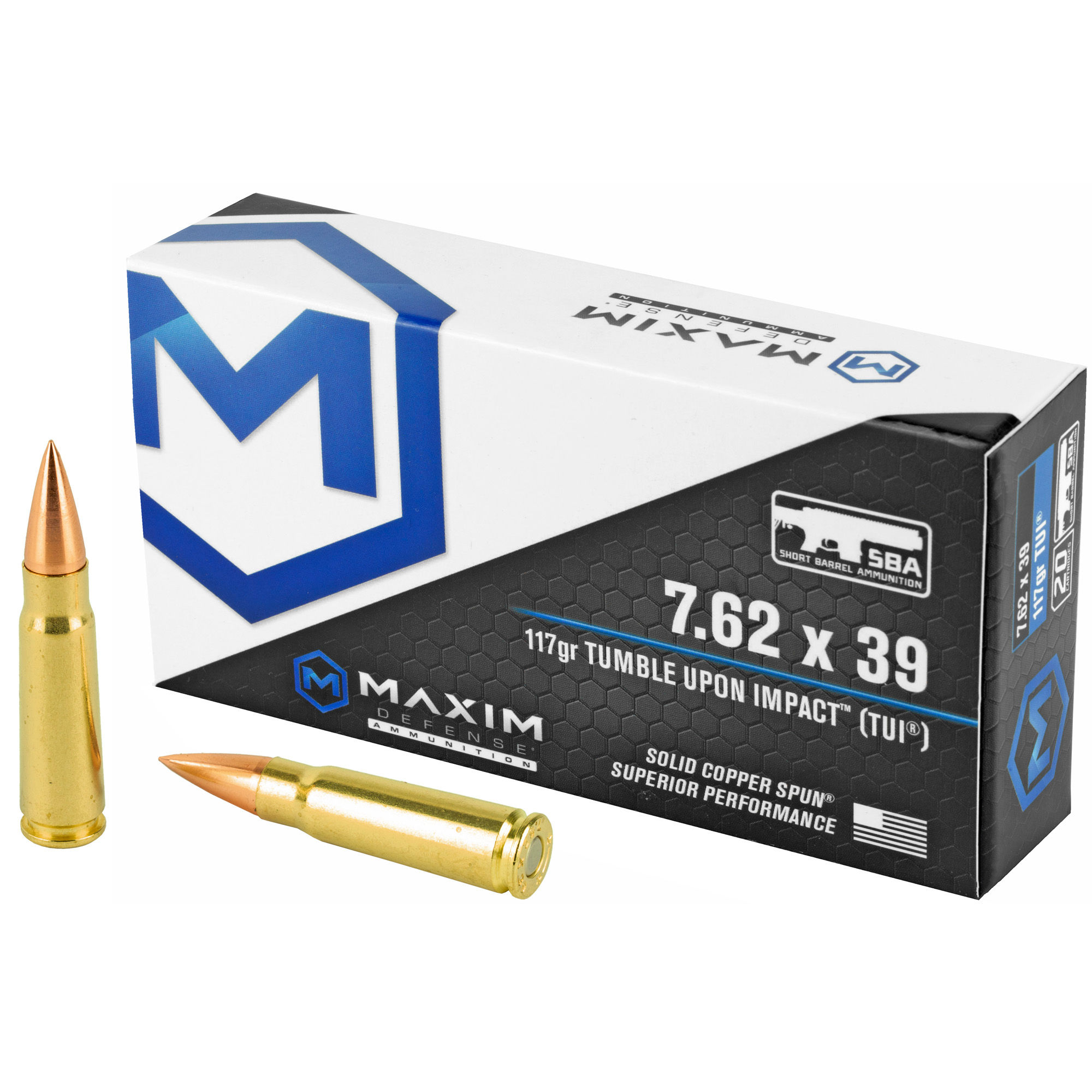 Maxim Defense Industries | 200 rds. | MAXIM 762X39 117GR TUI SBA 20/200