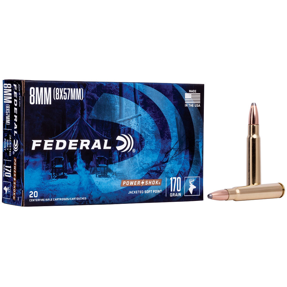 Thumbnail: Federal | 200 rds.  | 8MM MAUSER 170GR POWER-SHOK SP  |  20RD
