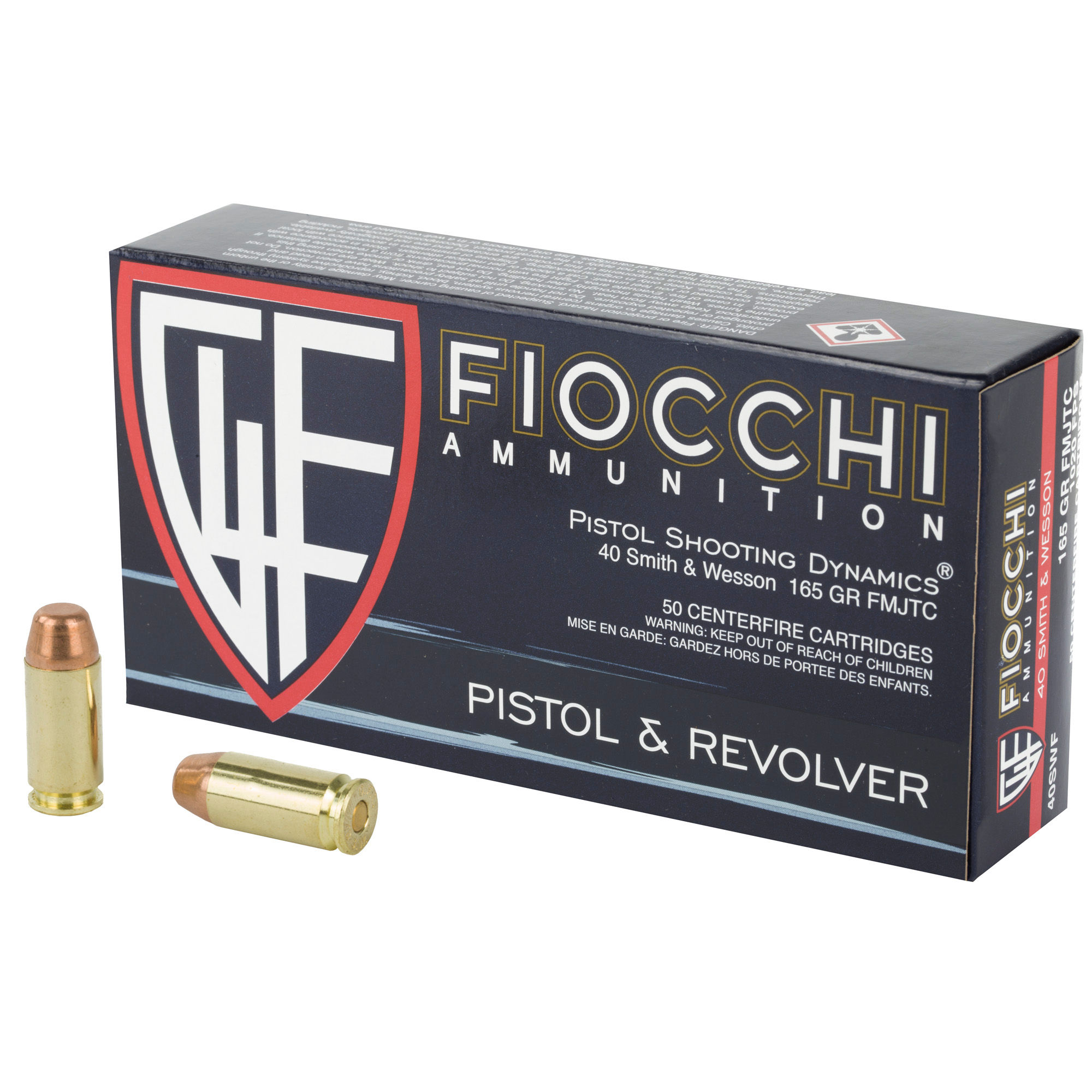 Fiocchi | 500 rds.  |  40 S&W 165GR FMJ 50RD