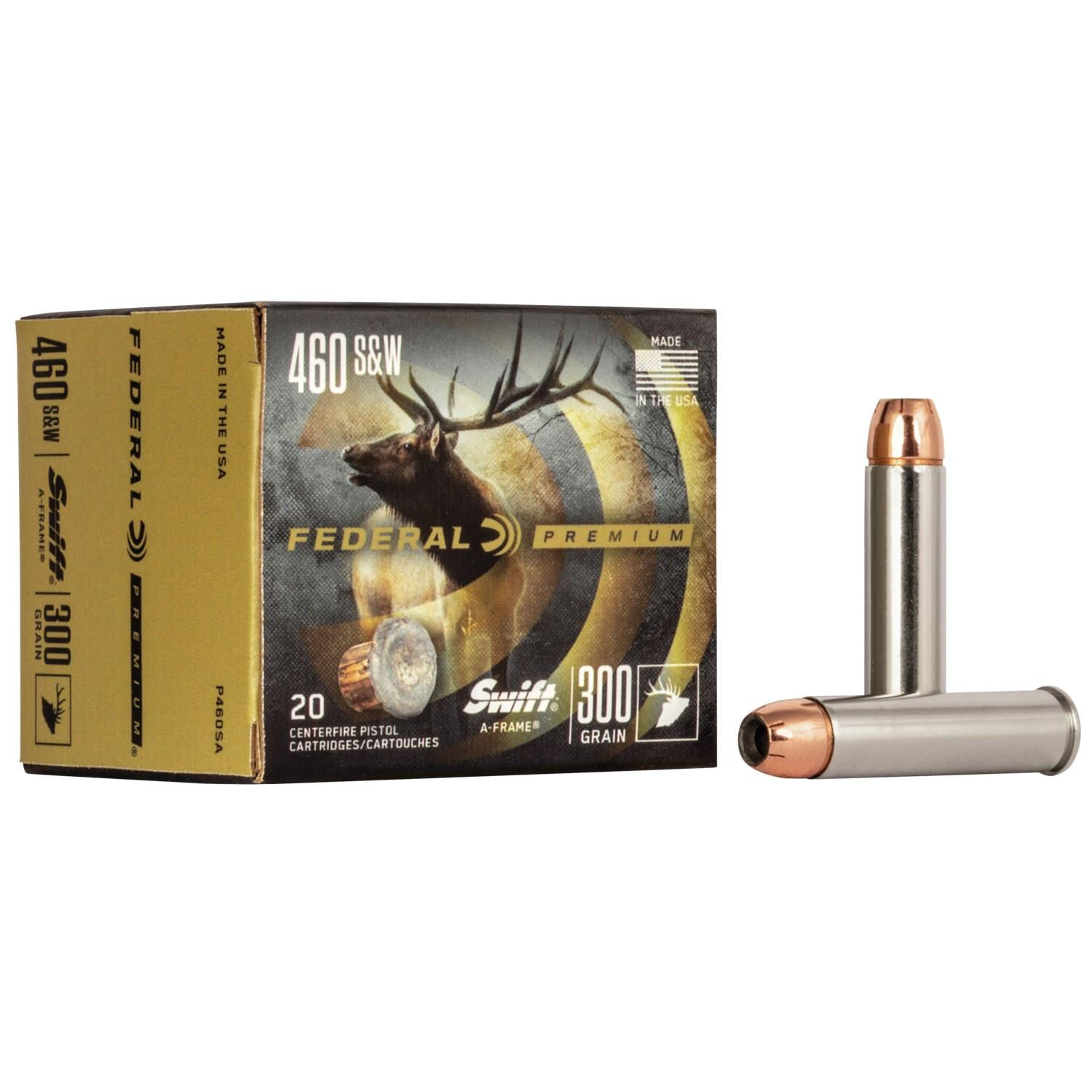Federal | 200 rds.  | 460 S&W 300GR SWIFT A-FRAME VITAL-SHOK  |  20RD