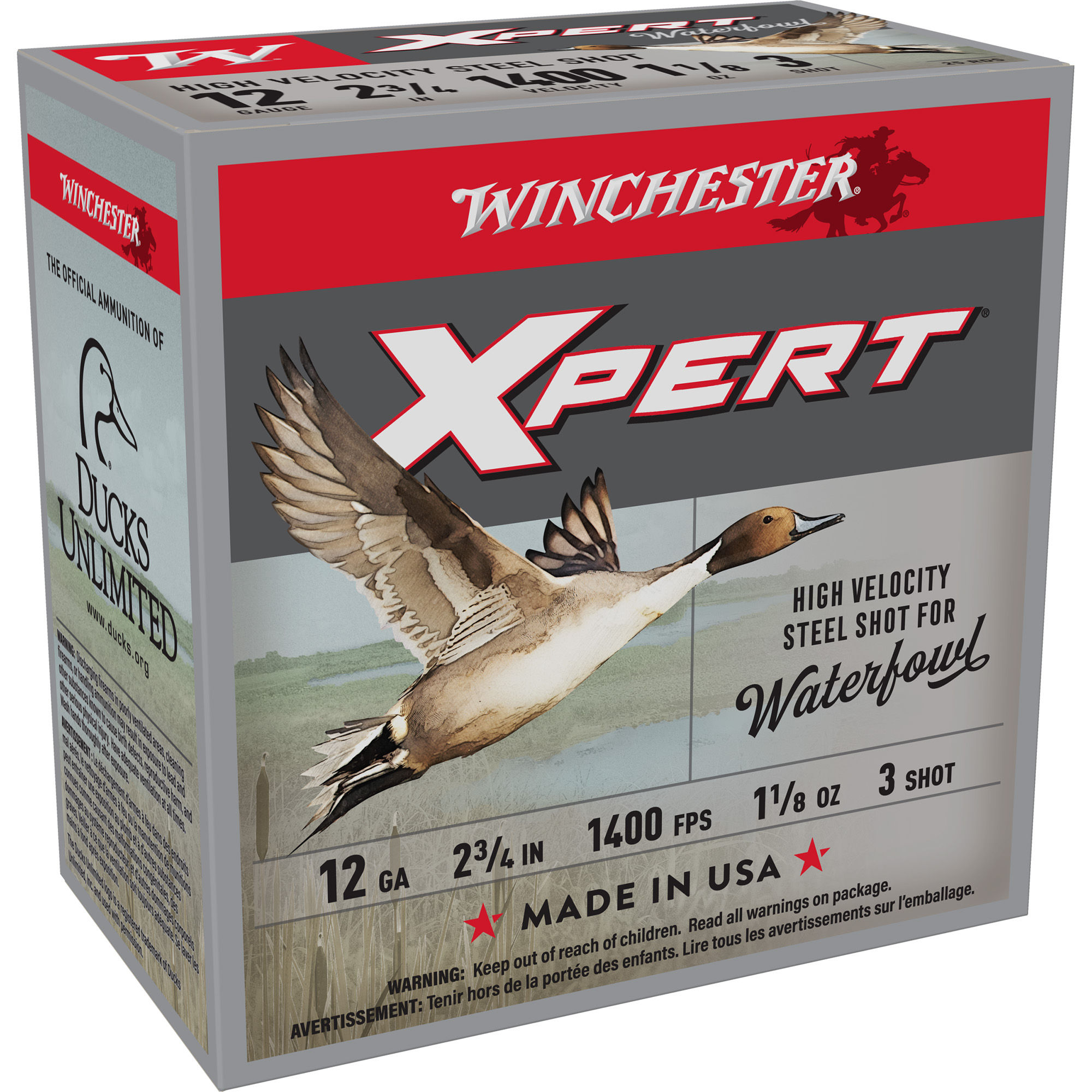 Winchester | 250 rds.  | XPERT STEEL, 12 GA 2.75", 1 1/8 oz, #3, Steel Shot, 10x