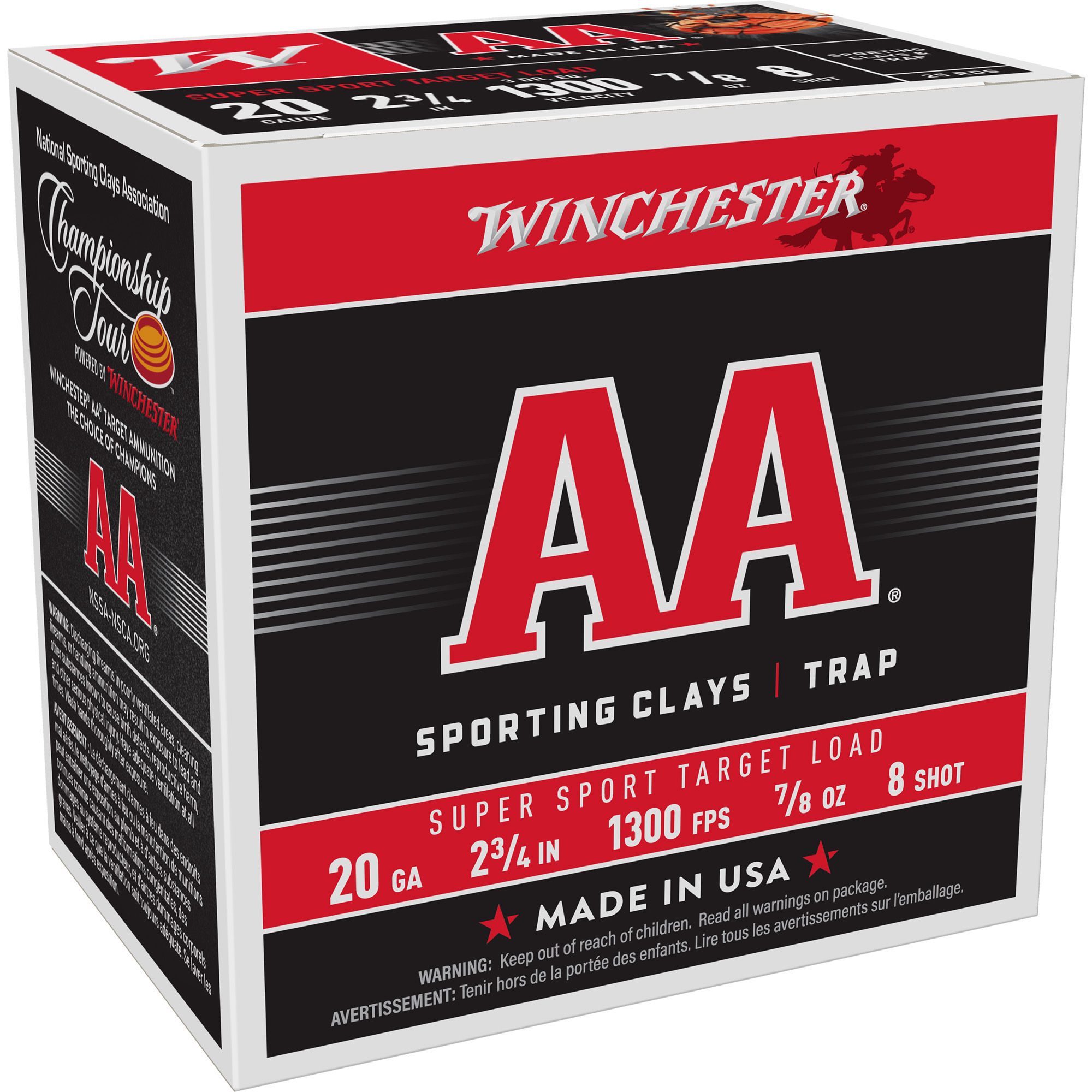 Winchester | 250 rds.  | AA 20 GA 7/8OZ #8 1300 FPS