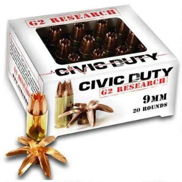 Thumbnail: G2 Research | 200 rds.  | G2R CIVIC DUTY 9MM 100gr 20 RD BOX