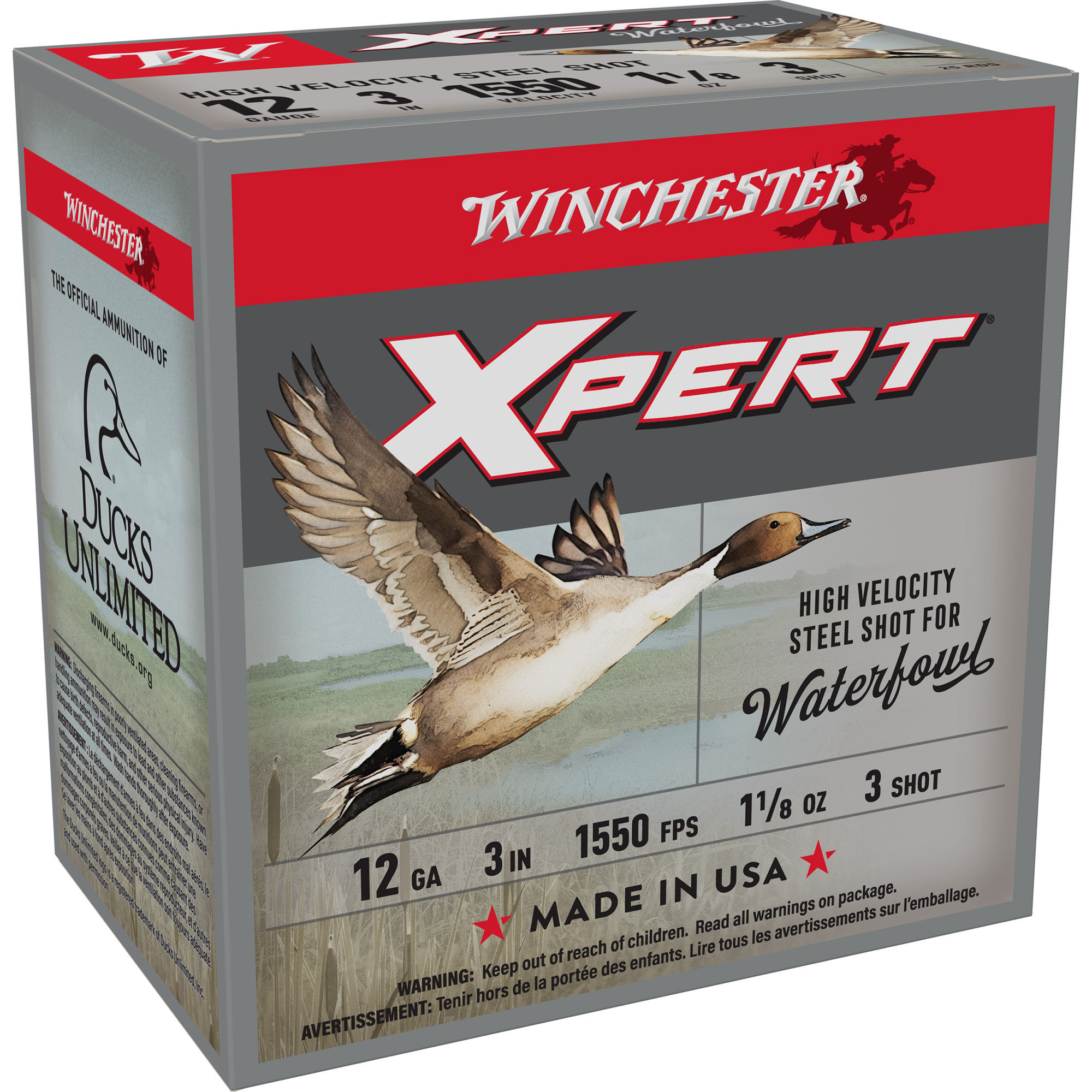 Winchester | 250 rds.  | XPERT STEEL | HIGH VELOCITY | 12 GA 3" | #3 | 1 1/8 oz