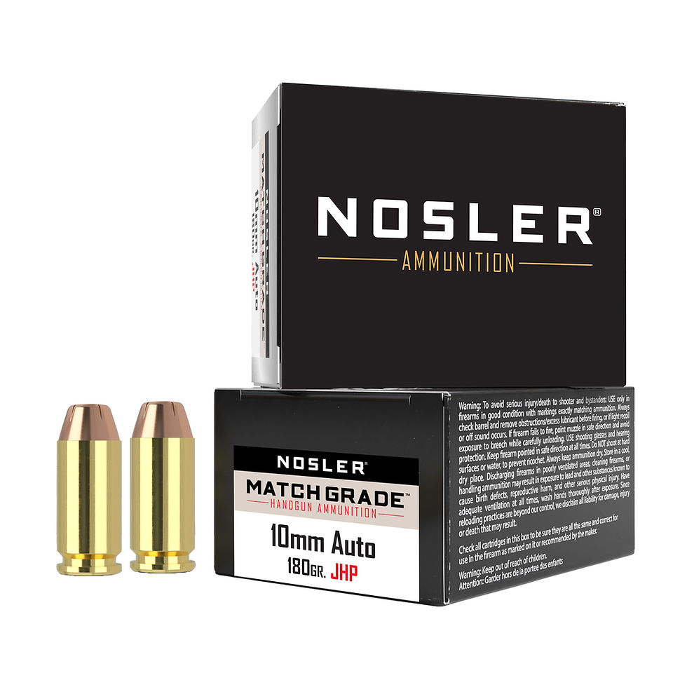 Thumbnail: Nosler | 200 rds.  | 10MM 180gr JHP Match Grade  (20 ct.)