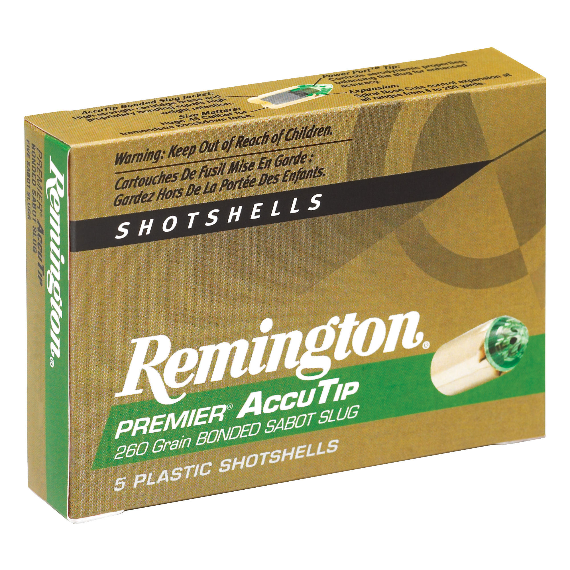 Remington | 250 rds.  | PREMIER ACCUTIP SABOT SLUG LOADS 20 GA 3IN 260 PPT  |  5