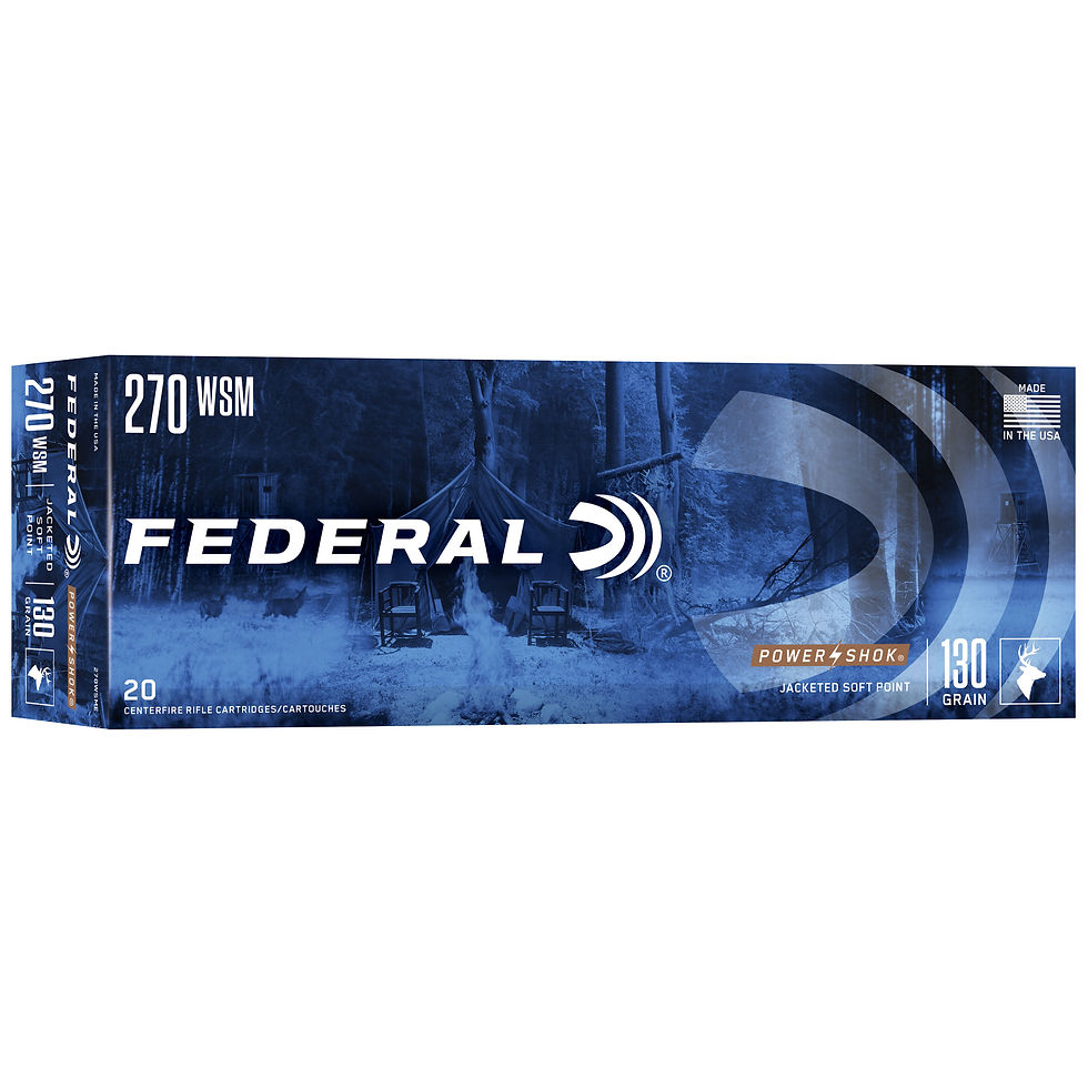 Thumbnail: Federal | 200 rds.  | 270 WIN SHORT MAG 130GR POWER-SHOK SP  |  20RD