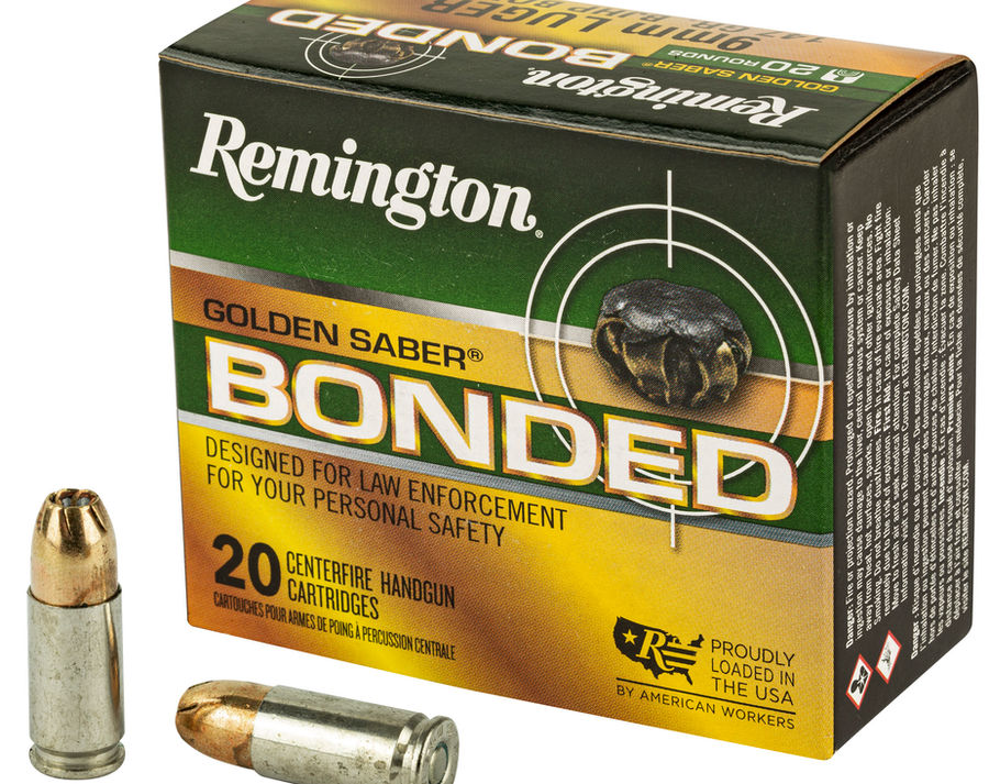 Remington | 200 rds. | GOLDEN SABER 9MM LUGER 147GR BJHP BONDED | 20RD