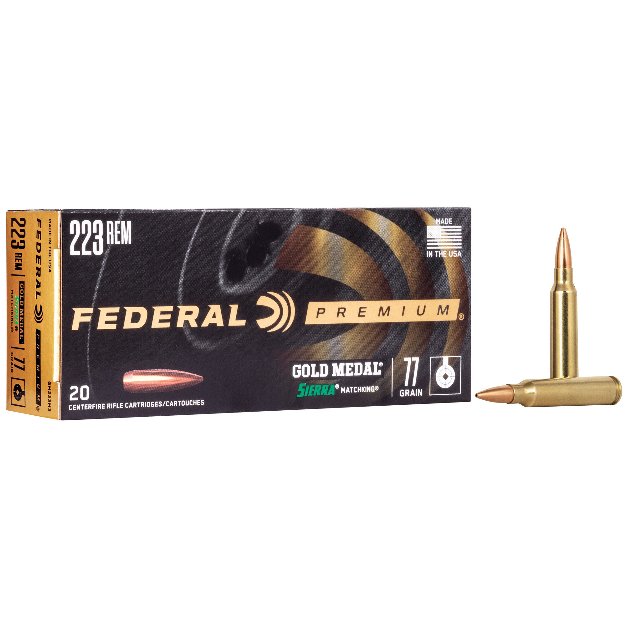 Federal | 200 rds.  | .223 REM 77GR SIERRA MATCHKING BTHP  |  20RD