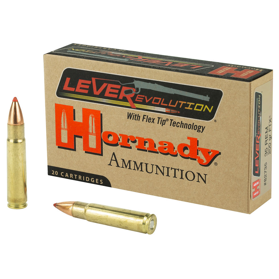 Thumbnail: Hornady | 200 rds.  |  LEVEREVOLUTION AMO 35 REM 200GR FTX 20RD (10 BOX CASE)