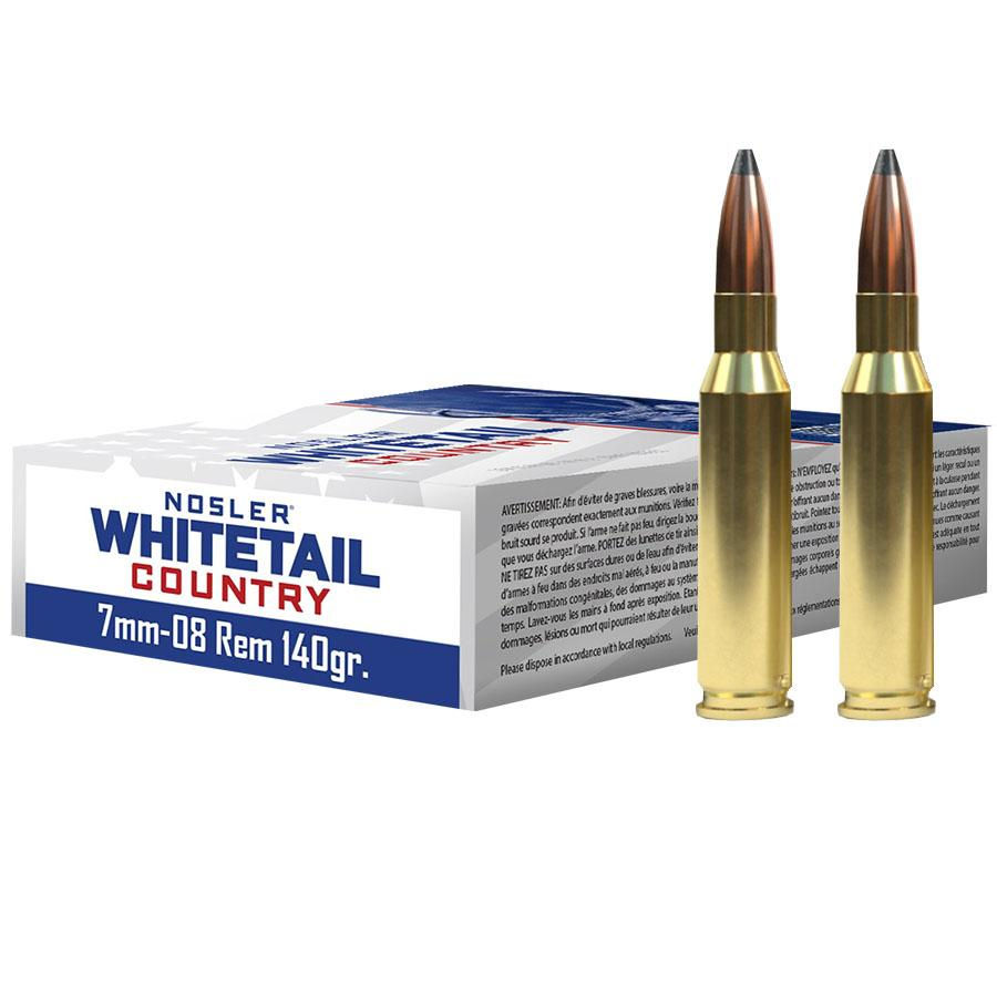 Thumbnail: Nosler | 200 rds.  | Whitetail Country | 7mm-08 | 140gr | Solid Base Soft Point