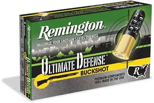 Remington | 100 rds.  | ULTIMATE DEFENSE BUCKSHOT LOAD 12 GA 2-3/4IN 9PEL 00 BK