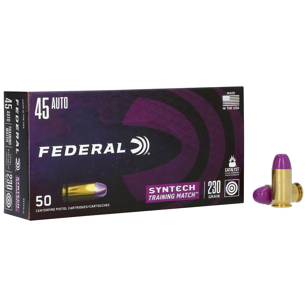 Thumbnail: Federal | 500 rds.  | 45 AUTO 230GR SYNTECH TRAINING MATCH TSJ  |  50RD