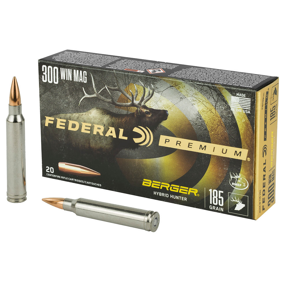 Thumbnail: Federal | 200 rds.  | 300 WIN MAG 185GR BERGER HYBRID HUNTER  |  20RD