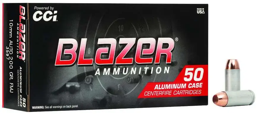 CCI | 500 rds. | BLAZER 10MM AUTO 200GR FMJ | 50RD