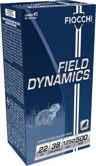 Fiocchi | 500 rds.  | Field Dynamics | 22LR | 40gr | Copper Plated Hollow Point
