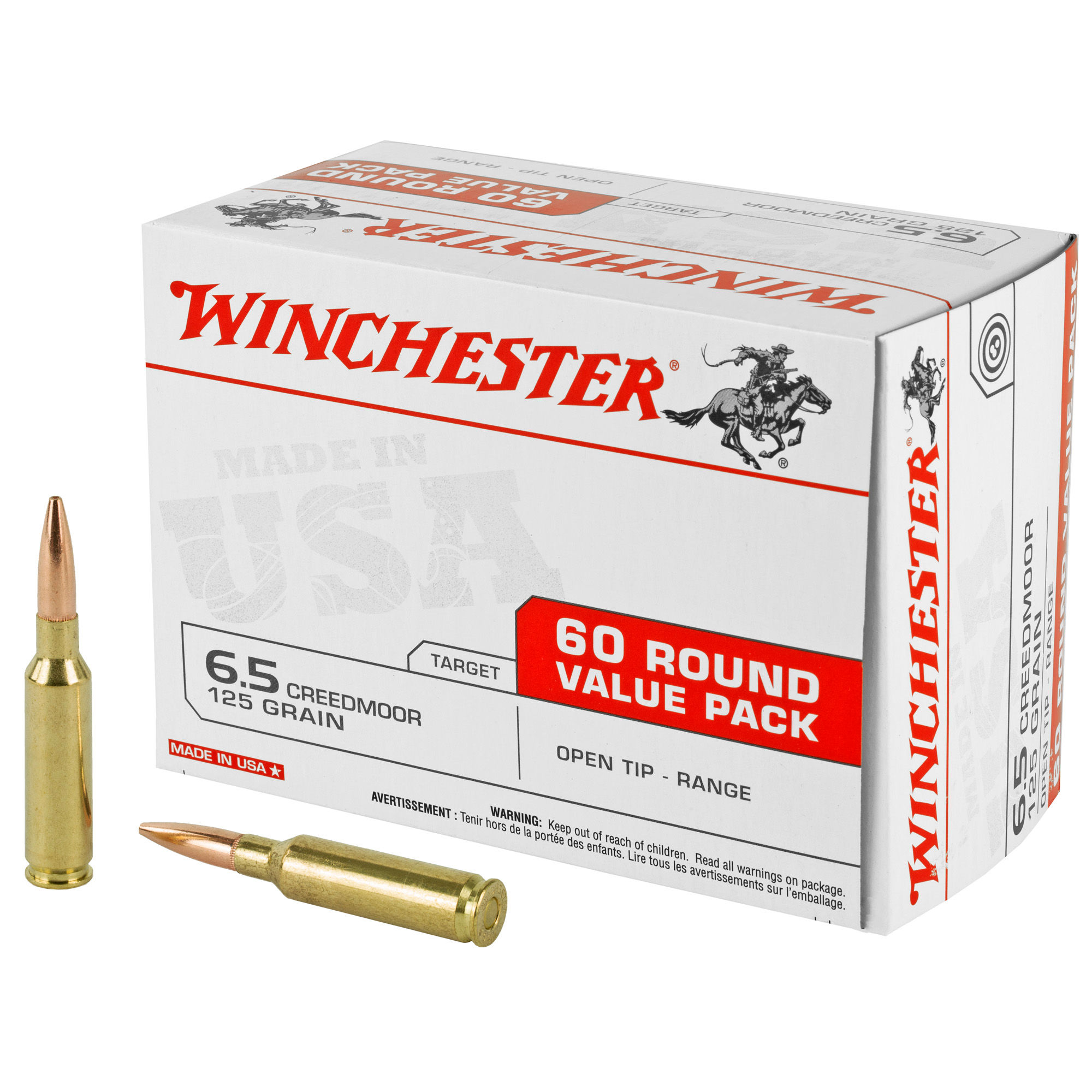 Winchester | 240 rds.  | USA | 6.5 Creedmoor | 125 gr | Open T ip | 2850 fps | 4
