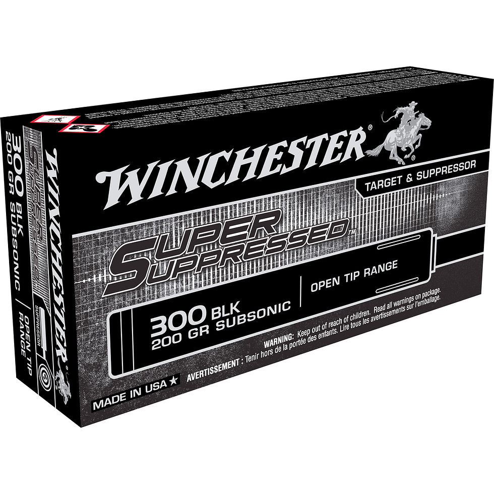 Thumbnail: Winchester | 200 rds.  | 300 Blackout 200 gr FMJOT Super Suppressed 20 Rounds  |