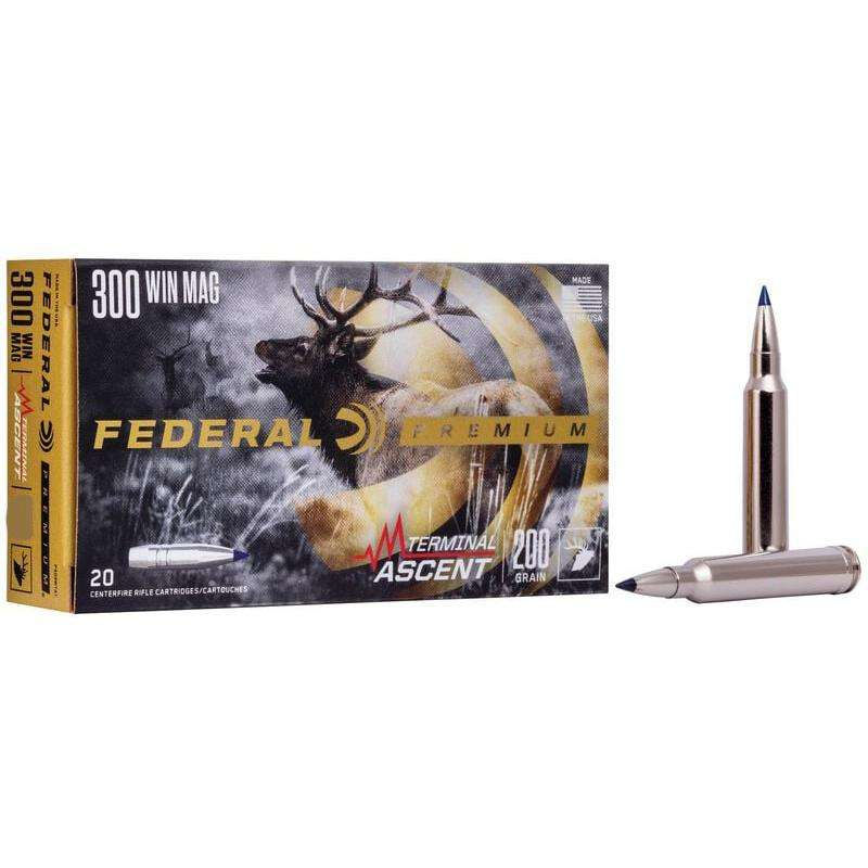 Thumbnail: Federal | 200 rds.  | 300 WIN MAG 175GR TERMINAL ASCENT  |  20RD