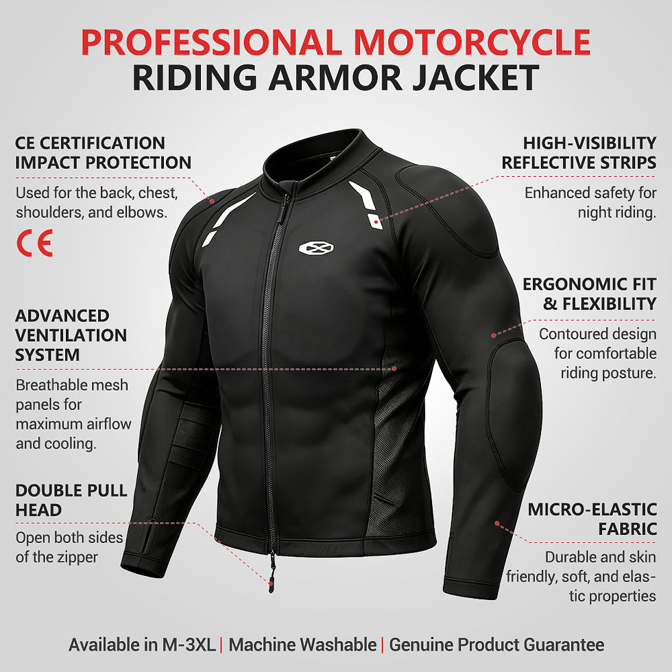 Thumbnail: Men's Motorcycle Jacket Breathable Motorbike Riding Jackets Built-in Protective 