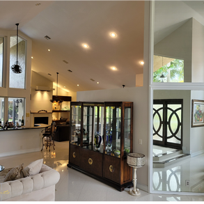 Parkland Living Room and Mirror Wall After
