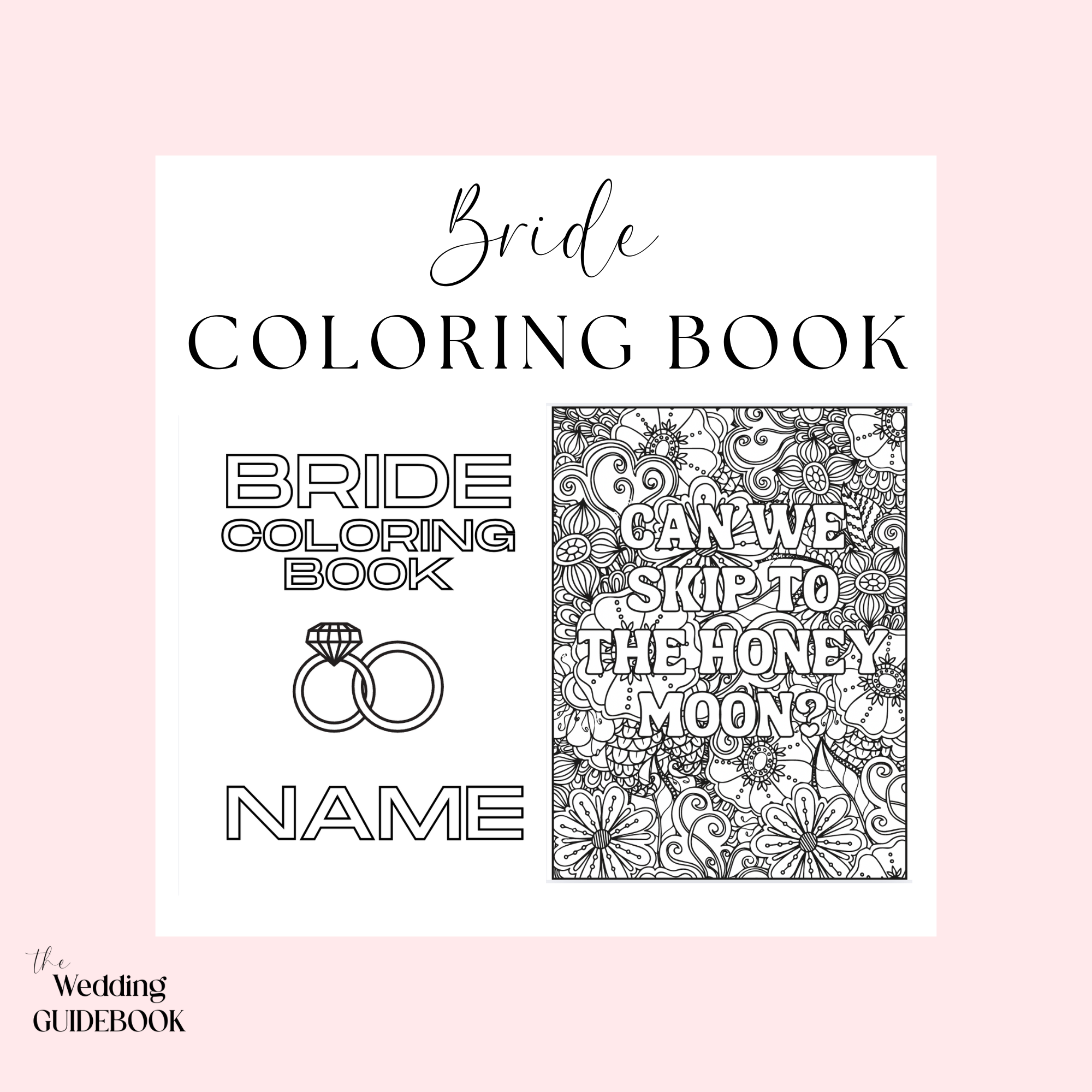 BRIDE PERSONALIZED COLORING BOOK