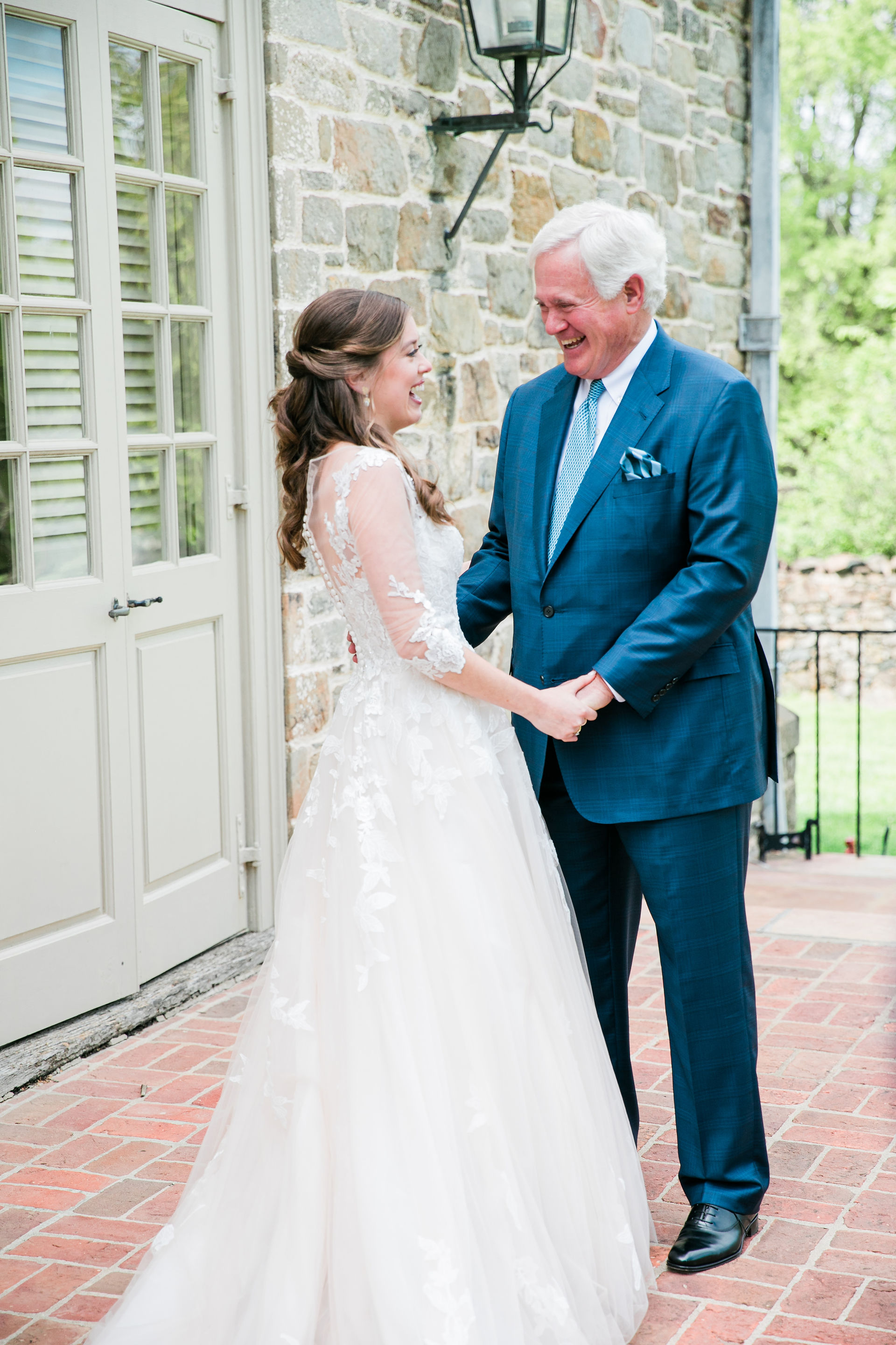 First Look with Father of the Bride