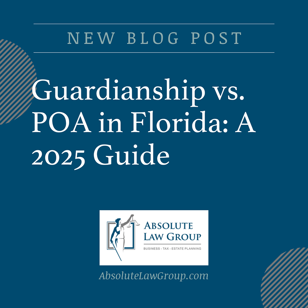 Guardianship vs. POA in Florida: A 2025 Guide