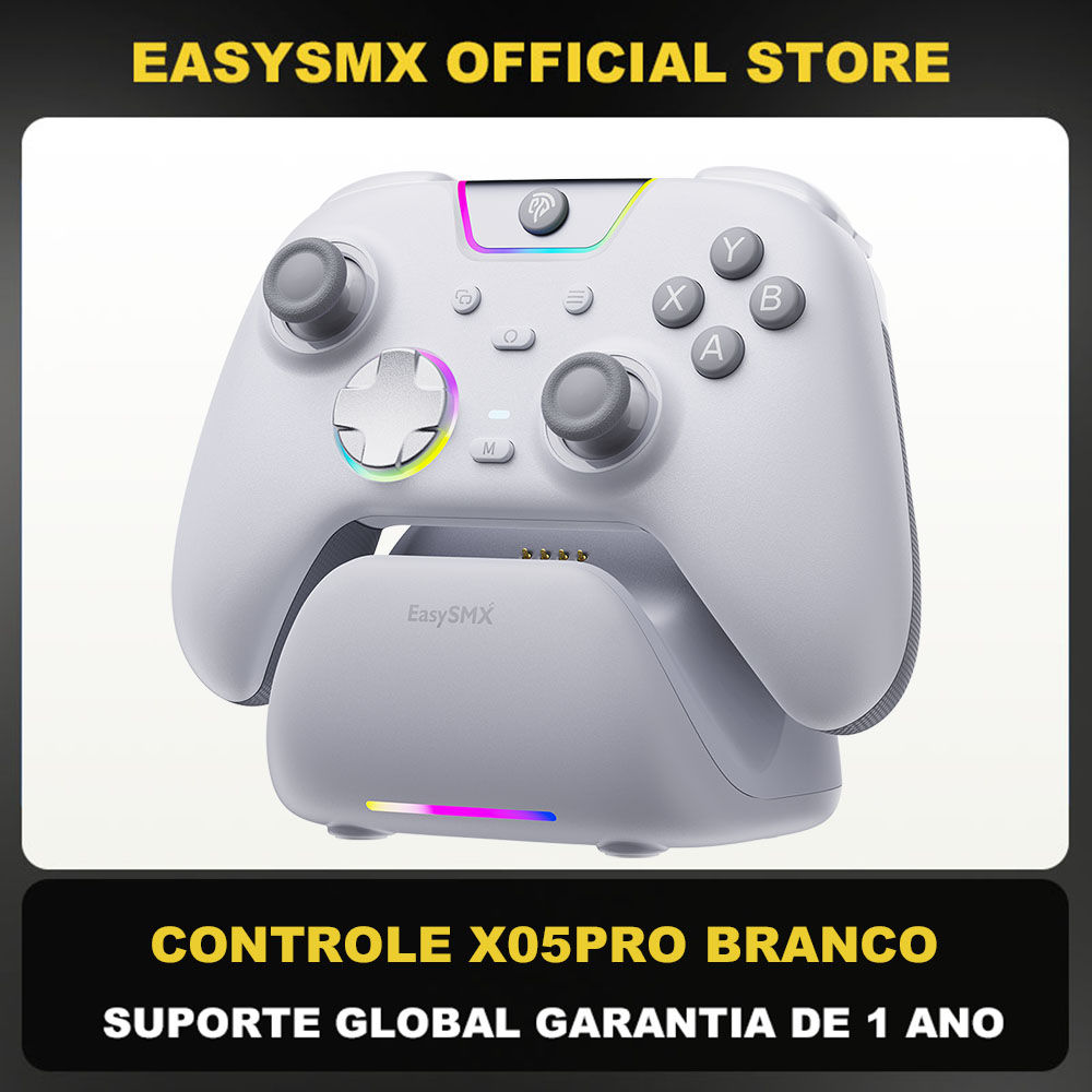 EasySMX X05Pro Wireless Controller with Charging Dock, Silent Buttons, 1000mAh B