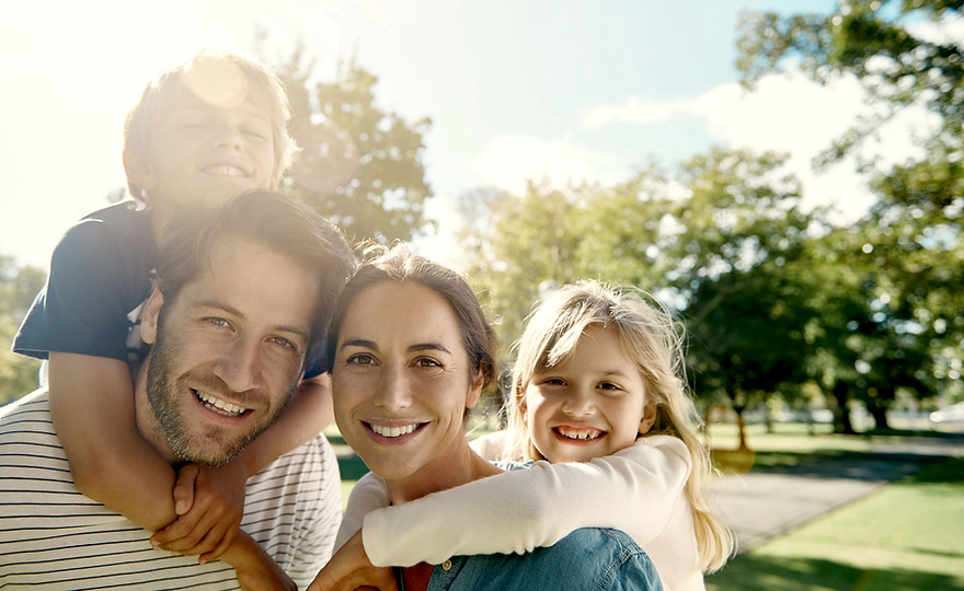 Happy Family in the Park