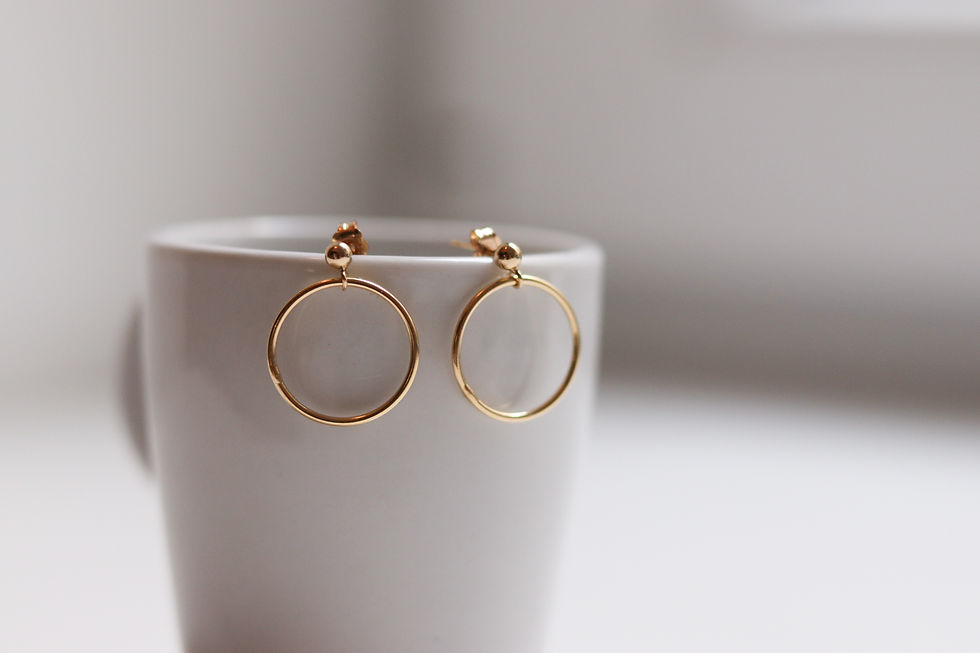 Thumbnail: Francesca - Smooth Circle Earrings
