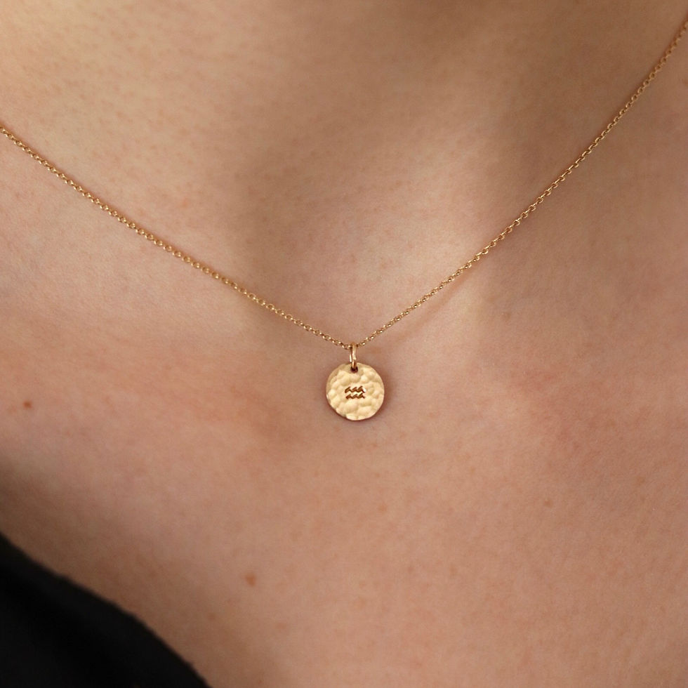 Nanni -Hammered Horoscope Necklace