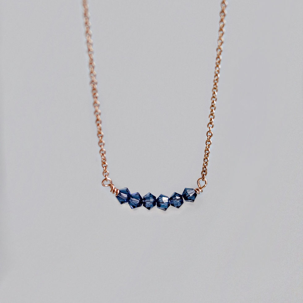 Phoebe - Crystal Bicone Necklace Delicate