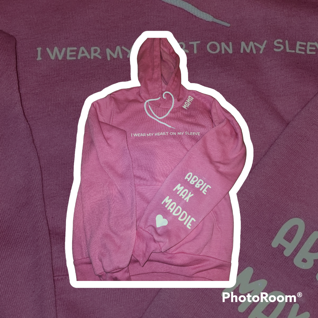 I wear my ❤️ on my sleeve sweatshirt 