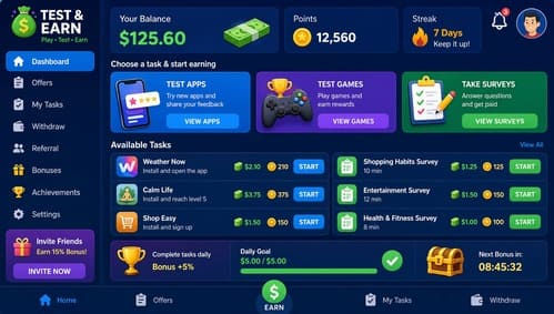 How to earn money by testing apps games and surveys at Freecash.com 💰💰💰