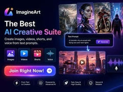 The best AI creative suite, ImagineArt, is able to create images, videos, shorts, and voice from text prompts. Join Right Now!