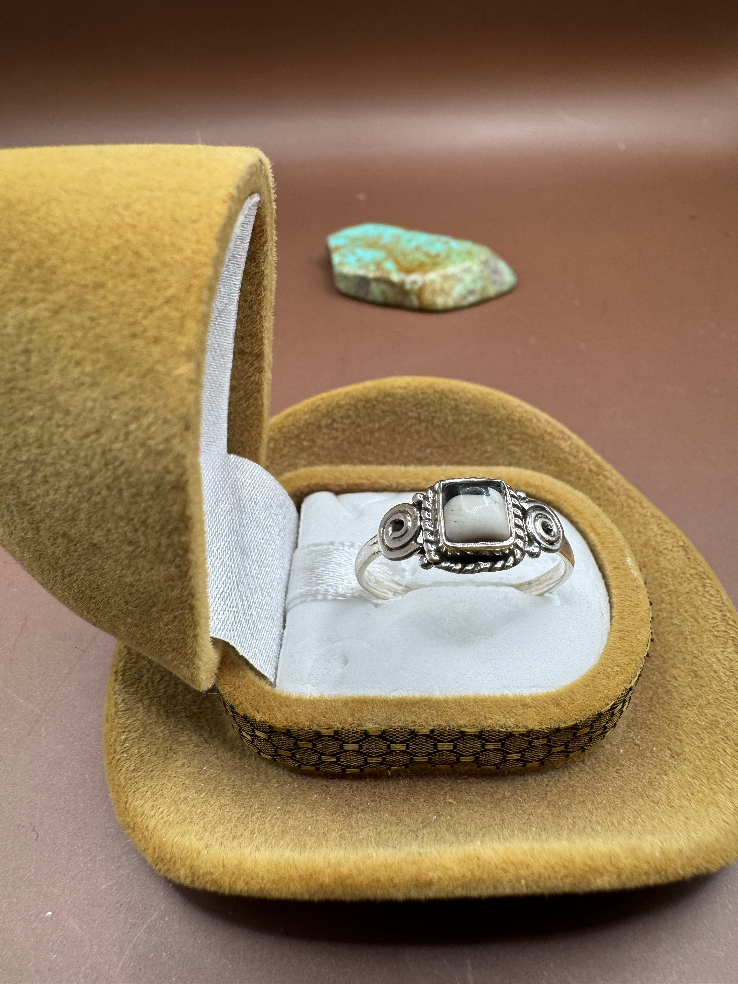 White Buffalo Ring size 8