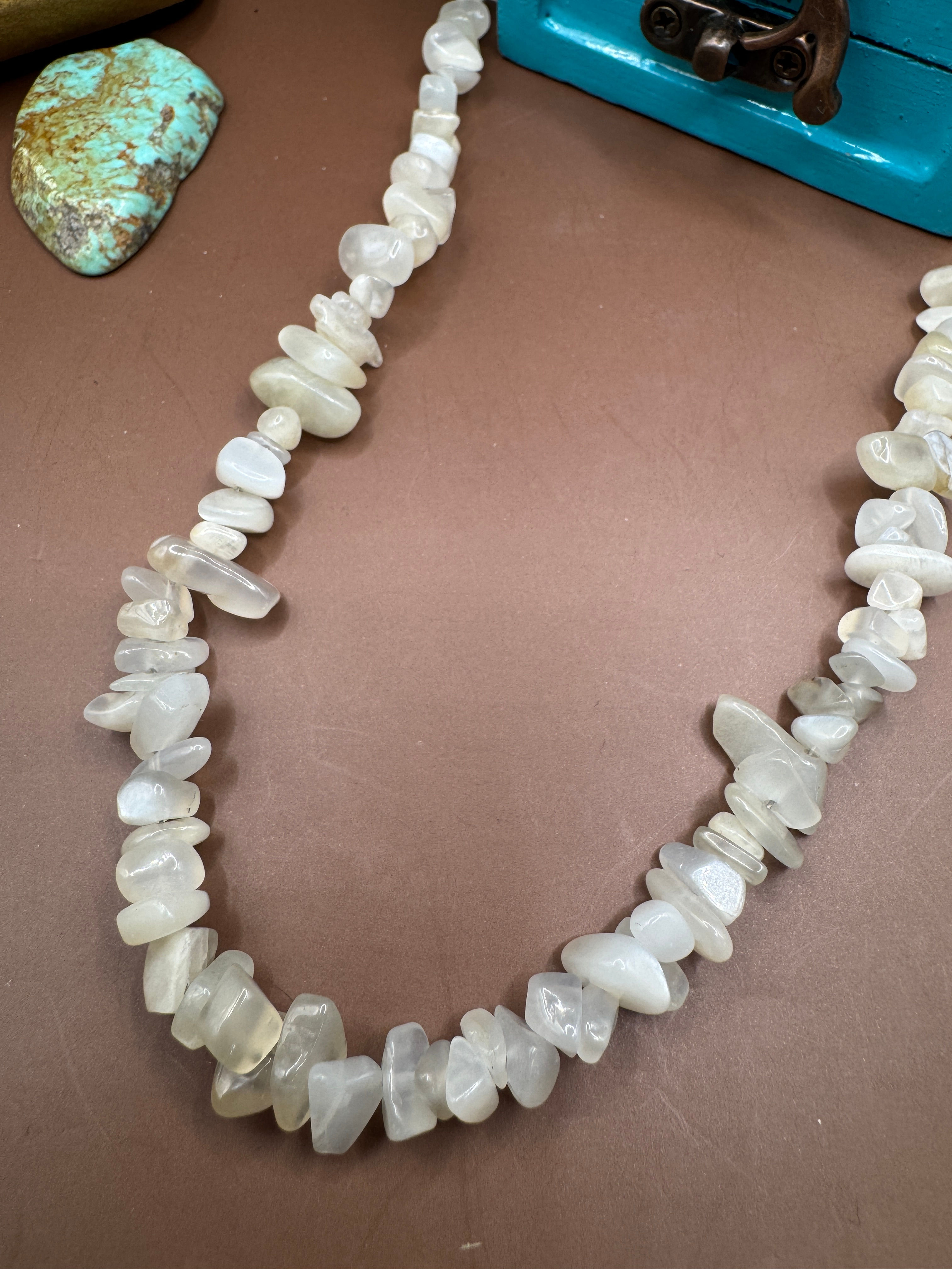 18” Moonstone Beaded Necklace 