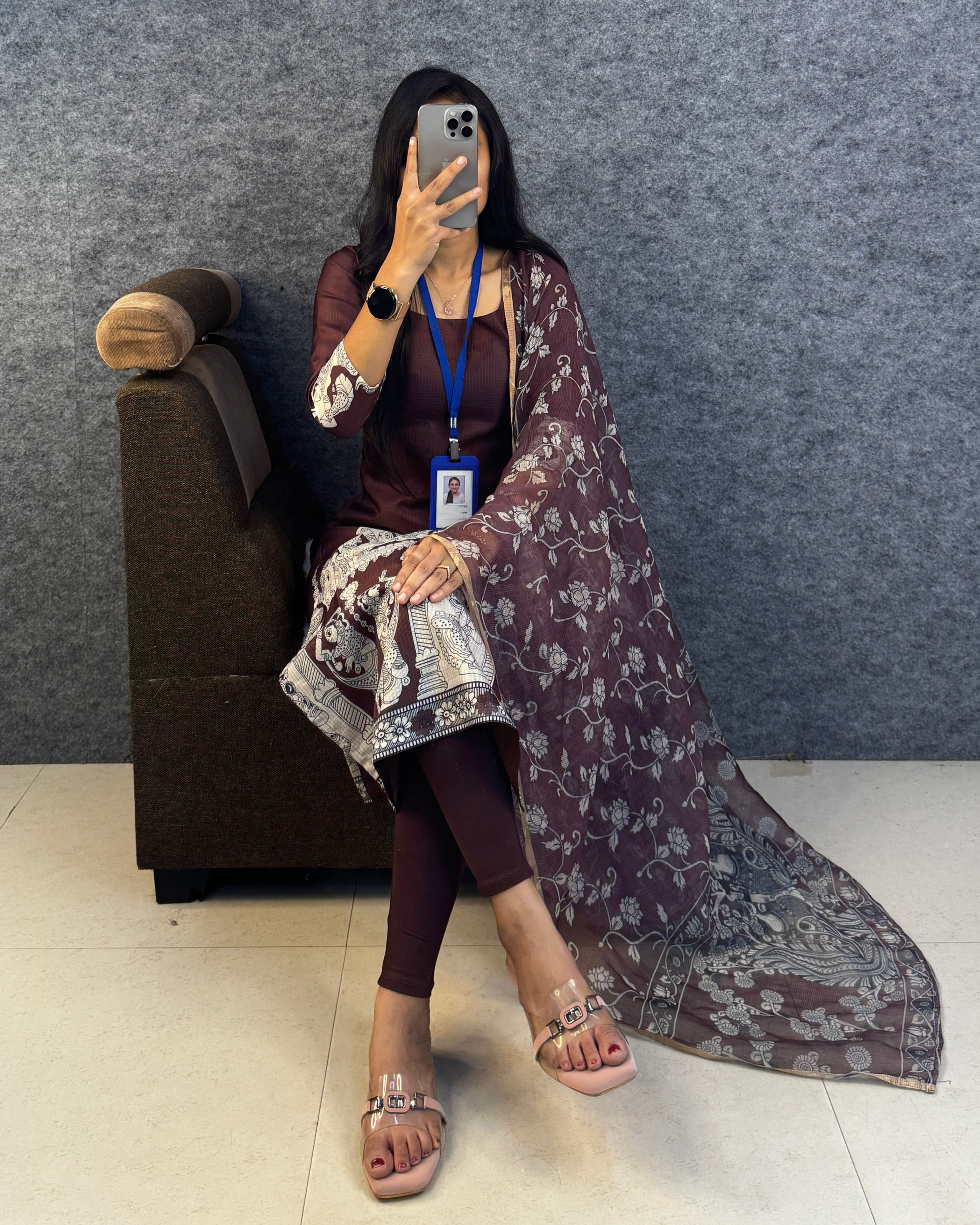 Kalamkari Kurthi With Duppata Set