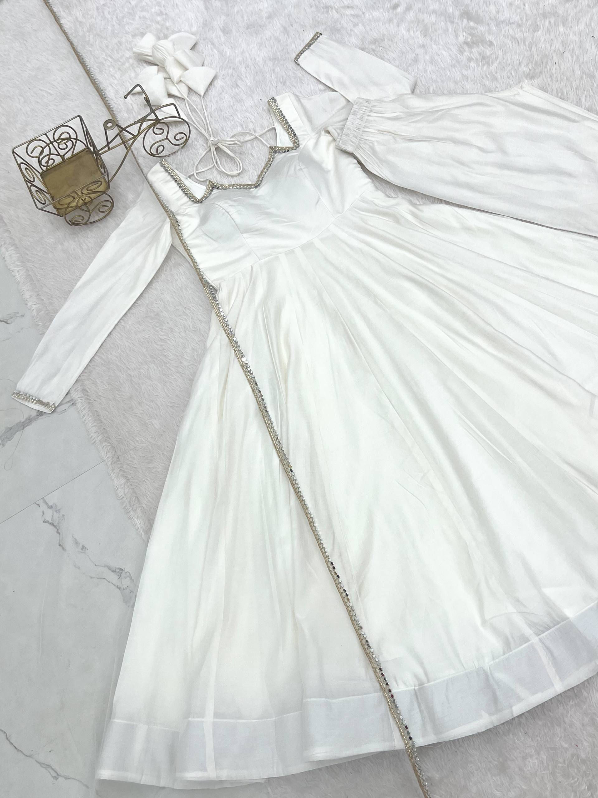 Pure Romansilk Chanderi Anarkali Set