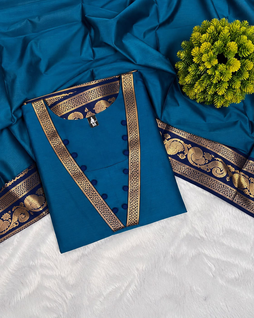 Thumbnail: Premium Silk Cotton Kurthi Set