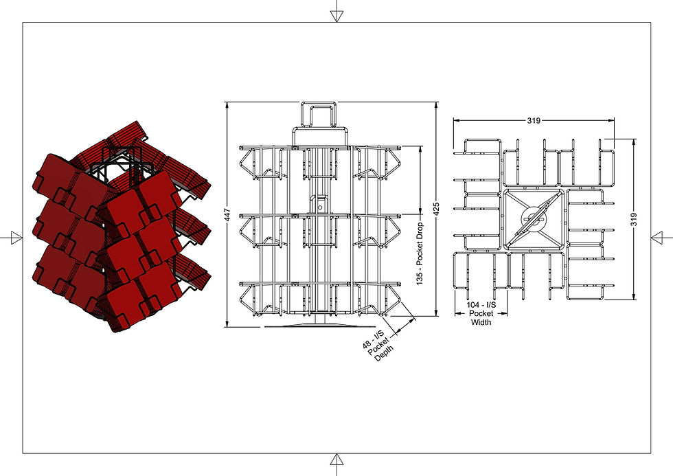 Miniature : DWD-WS7 -Counter Top Spinner Stand for Coasters/Cards