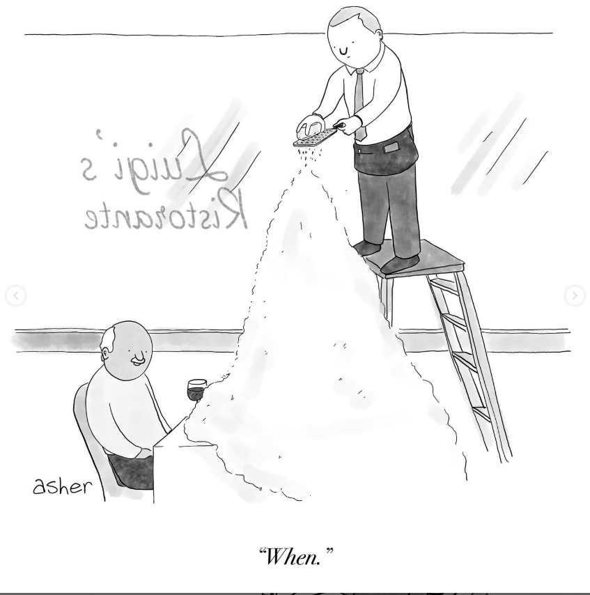 Asher Perlman reflects on his trip in Cartoon form.