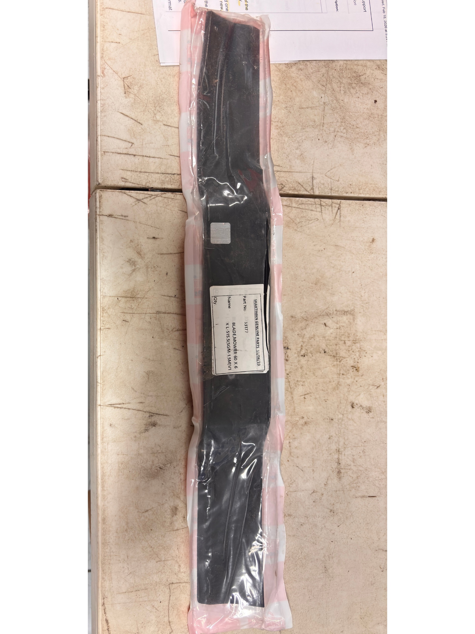 BLADE 60 X 6 X L-515.5 (SGM 1.5) 5-ft Model