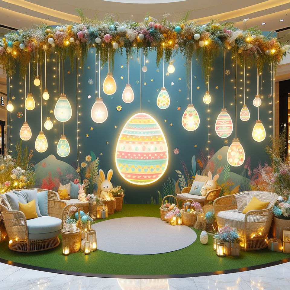 Easter Decor at the Mall